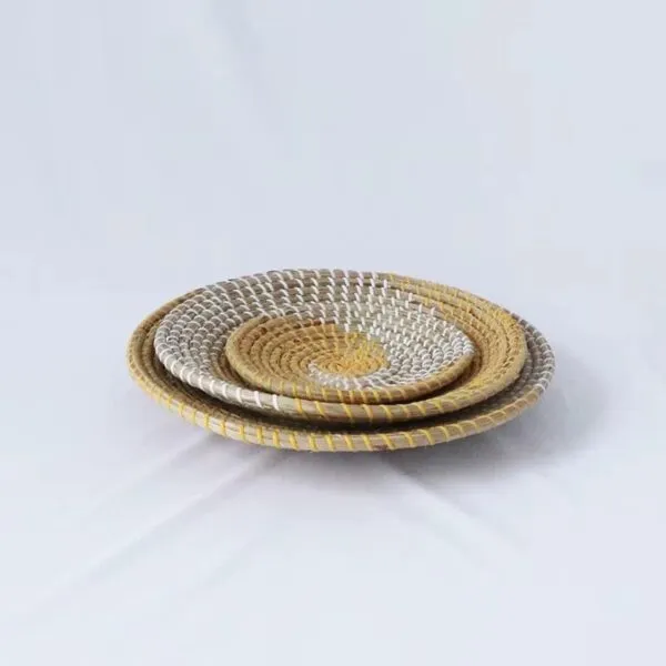 3er-Set Deko-Teller aus Rattan 3er-Set Deko-Teller aus Rattan