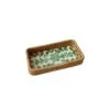 3er-Set Rattan-Tabletts mit Blattmuster 3er-Set Rattan-Tabletts mit Blattmuster