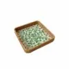3er-Set Rattan-Tabletts mit Blattmuster 3er-Set Rattan-Tabletts mit Blattmuster