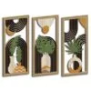 3er-Set Wanddeko aus Holz, künstlerisch 3er-Set Wanddeko aus Holz, künstlerisch