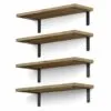 4er-Set Schwebende Wandregale im Landhausstil aus Holz 4er-Set Schwebende Wandregale im Landhausstil aus Holz
