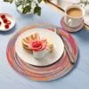 6er-Set Platzsets aus Rattan, bunt