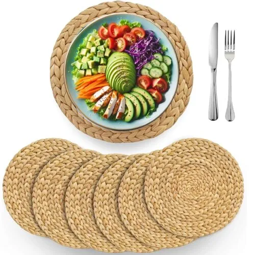 6er-Set Rattan Platzsets im Landhausstil 6er-Set Rattan Platzsets im Landhausstil