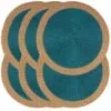 6er-Set runde geflochtene Holztischsets