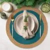 6er-Set runde geflochtene Holztischsets