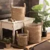 Aufbewahrungskorb aus Naturrattan für Garten, Blumen oder Wäsche Aufbewahrungskorb aus Naturrattan für Garten, Blumen oder Wäsche