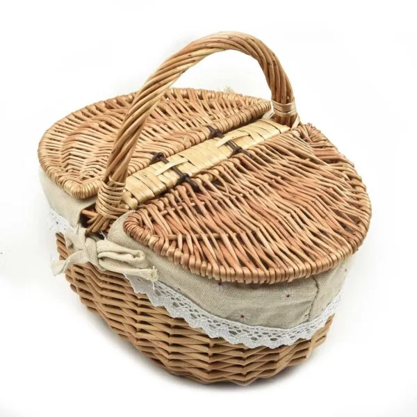 Aufbewahrungskorb aus Rattan mit Klappdeckel Aufbewahrungskorb aus Rattan mit Klappdeckel
