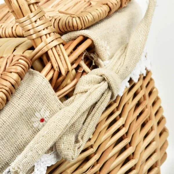 Aufbewahrungskorb aus Rattan mit Klappdeckel Aufbewahrungskorb aus Rattan mit Klappdeckel