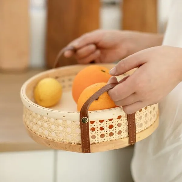 Aufbewahrungskorb aus Rattan, naturfarben Aufbewahrungskorb aus Rattan, naturfarben