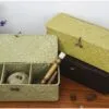 Aufbewahrungskorb mit 3 Fächern aus Rattan und Weide mit Deckel Aufbewahrungskorb mit 3 Fächern aus Rattan und Weide mit Deckel