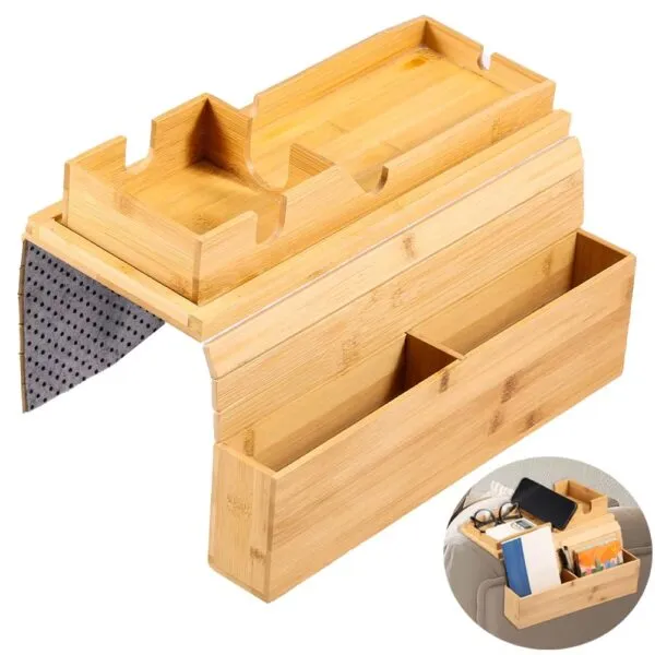 Bambus-Ablage für Sofa-Armlehne Bambus-Ablage für Sofa-Armlehne
