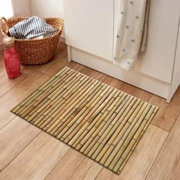 Bambus-Optik Teppich mit Muster Bambus-Optik Teppich mit Muster