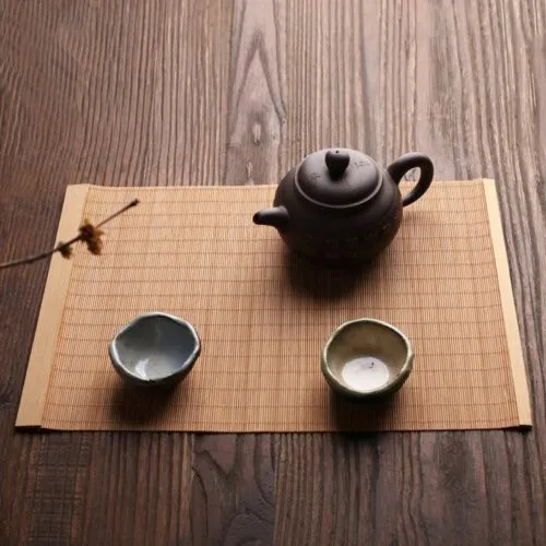 Bambus-Set aus natürlichem japanischem Stil Bambus-Set aus natürlichem japanischem Stil