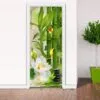 Bambus- und Blumenmuster Vinyl Tapete Bambus- und Blumenmuster Vinyl Tapete