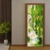 Bambus- und Blumenmuster Vinyl Tapete Bambus- und Blumenmuster Vinyl Tapete