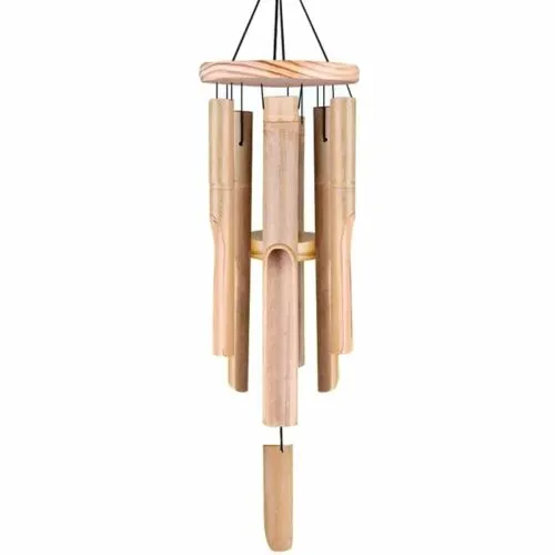 Bambus-Windspiel mit sechs Klangrohren Bambus-Windspiel mit sechs Klangrohren