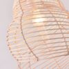 Beiger Rattan Lampenschirm im Muschel-Design, Vintage Landhausstil