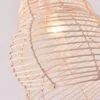 Beiger Rattan Lampenschirm im Muschel-Design, Vintage Landhausstil Beiger Rattan Lampenschirm im Muschel-Design, Vintage Landhausstil