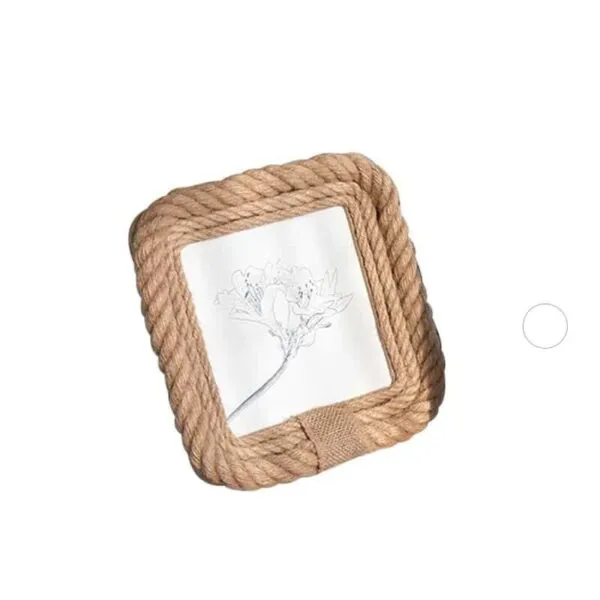 Bilderrahmen aus Hanf und Rattan Bilderrahmen aus Hanf und Rattan
