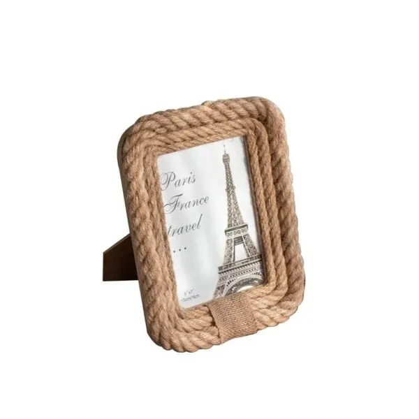 Bilderrahmen aus Hanf und Rattan Bilderrahmen aus Hanf und Rattan