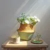 Boho-Aufbewahrungskorb aus Rattan, zweifarbig Boho-Aufbewahrungskorb aus Rattan, zweifarbig