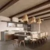 Boho Hängelampe aus Rattan mit LED