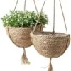 Boho Hängepflanztopf aus Rattan Boho Hängepflanztopf aus Rattan