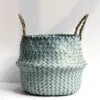 Boho-Korb aus Rattan mit Streifenmuster Boho-Korb aus Rattan mit Streifenmuster