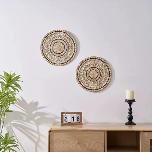 Boho Wanddeko aus Rattan Boho Wanddeko aus Rattan