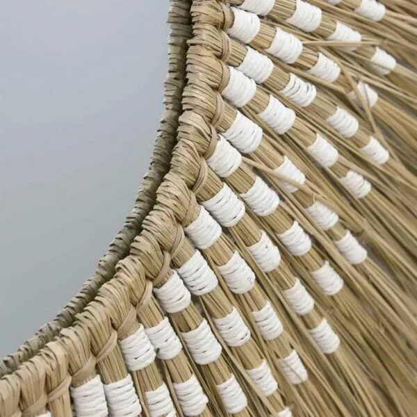 Boho-Wandspiegel aus Rattan Boho-Wandspiegel aus Rattan