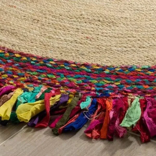Boho-Wendeteppich im Rattan-Look Boho-Wendeteppich im Rattan-Look