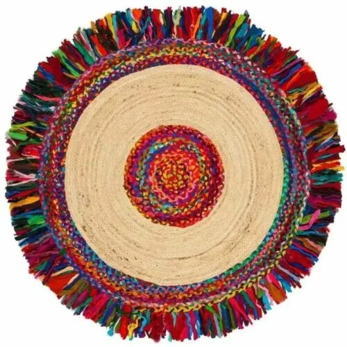 Boho-Wendeteppich im Rattan-Look Boho-Wendeteppich im Rattan-Look