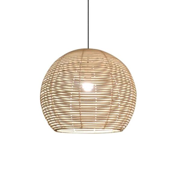 Chinesische Rattan-Hängelampe mit LED Chinesische Rattan-Hängelampe mit LED