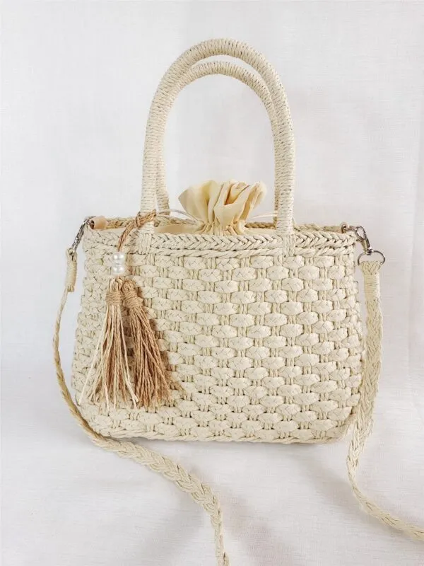 Damen Handtasche aus geflochtenem Rattan Damen Handtasche aus geflochtenem Rattan