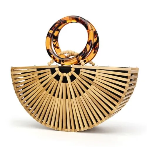 Damen Handtasche aus Rattan im Luxus-Look Damen Handtasche aus Rattan im Luxus-Look