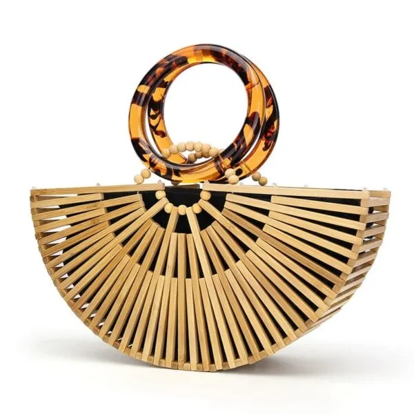 Damen Handtasche aus Rattan im Luxus-Look Damen Handtasche aus Rattan im Luxus-Look