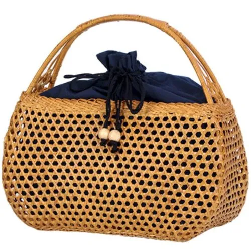 Damen-Rattanhandtasche Damen-Rattanhandtasche