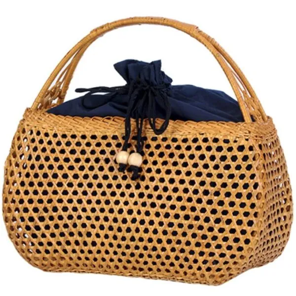 Damen-Rattanhandtasche Damen-Rattanhandtasche