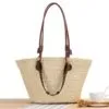 Damen Strohtasche mit Henkeln, handgeflochten Damen Strohtasche mit Henkeln, handgeflochten