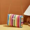 Damenhandtasche aus Rattan in Bunt Damenhandtasche aus Rattan in Bunt
