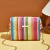 Damenhandtasche aus Rattan in Bunt Damenhandtasche aus Rattan in Bunt