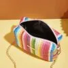 Damenhandtasche aus Rattan in Bunt Damenhandtasche aus Rattan in Bunt
