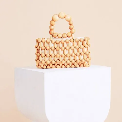 Damenhandtasche im Retro-Stil aus Rattan Damenhandtasche im Retro-Stil aus Rattan