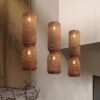 Deckenleuchte aus Rattan im japanischen Stil