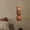 Deckenleuchte aus Rattan im japanischen Stil