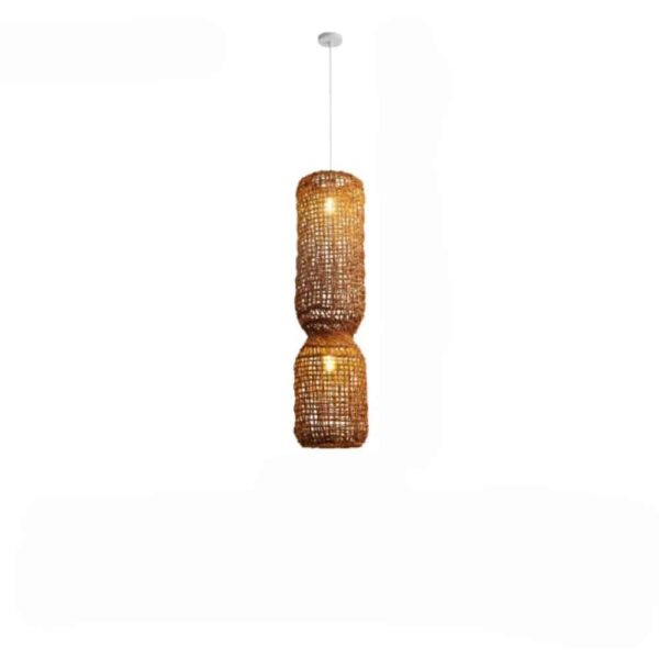 Deckenleuchte aus Rattan im japanischen Stil