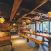 Deckenleuchte aus Rattan und Bambus im chinesischen Design Deckenleuchte aus Rattan und Bambus im chinesischen Design