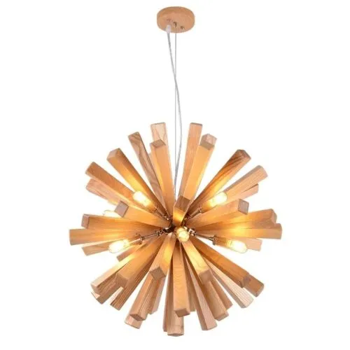 Dekorative Holz-Hängelampe im Original-Design Dekorative Holz-Hängelampe im Original-Design