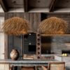 Design-Hängelampe aus Rattan Design-Hängelampe aus Rattan