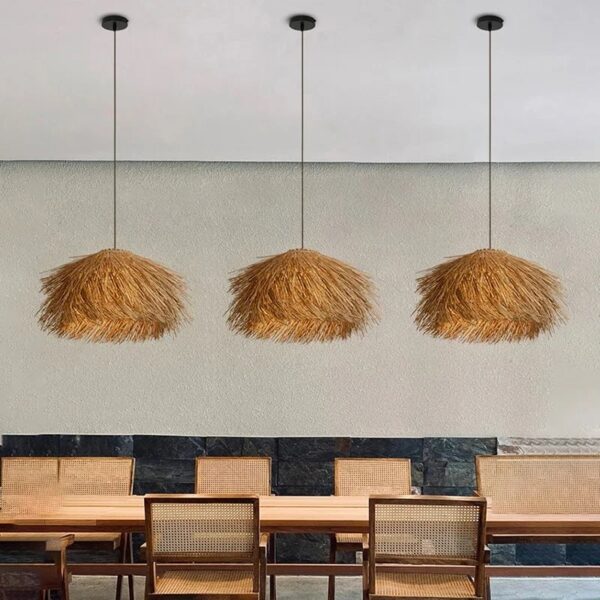 Design-Hängelampe aus Rattan Design-Hängelampe aus Rattan